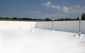 flat roof, white roof, rubber roof